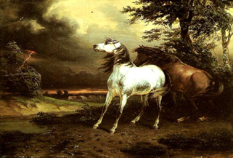 carle vernet chevaux effrayes par l'orage